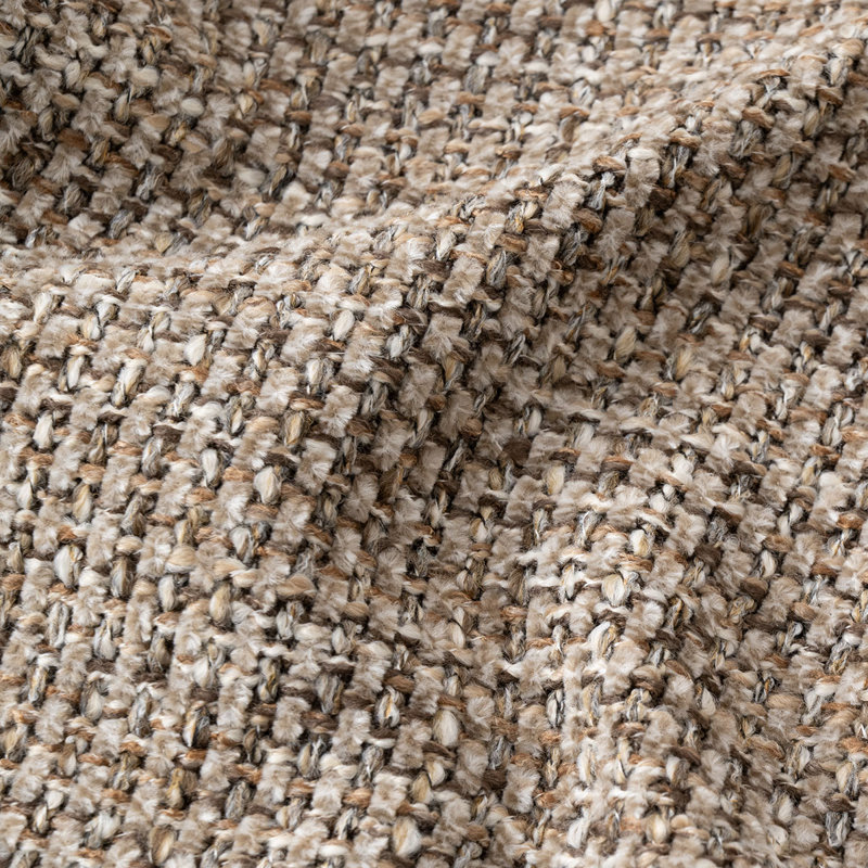 Chaise rembourrée avec pieds en métal, Marron clair