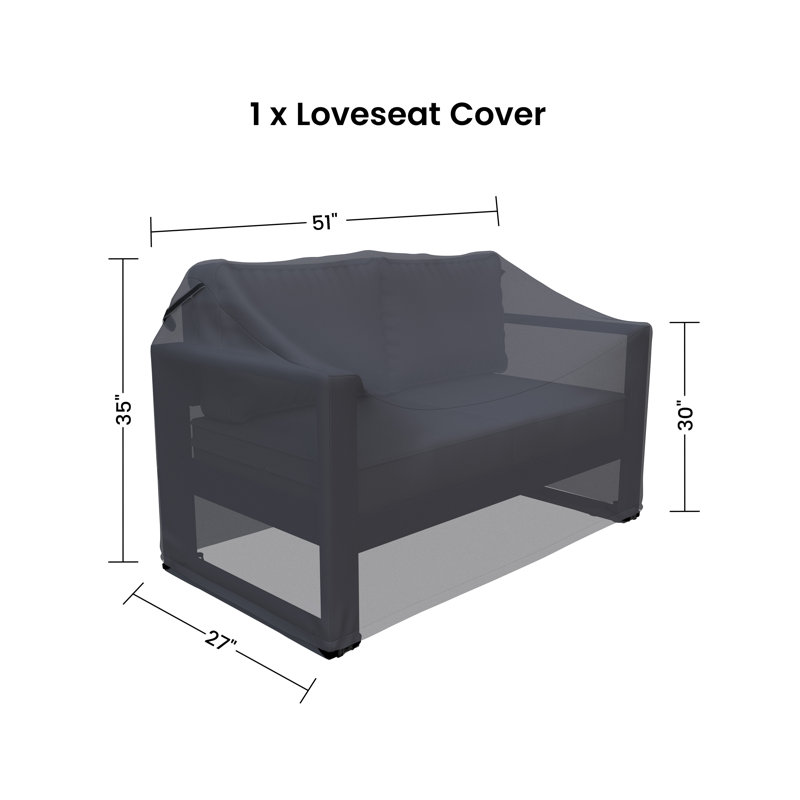 Housse pour causeuse d'extérieur de 50 po de largeur