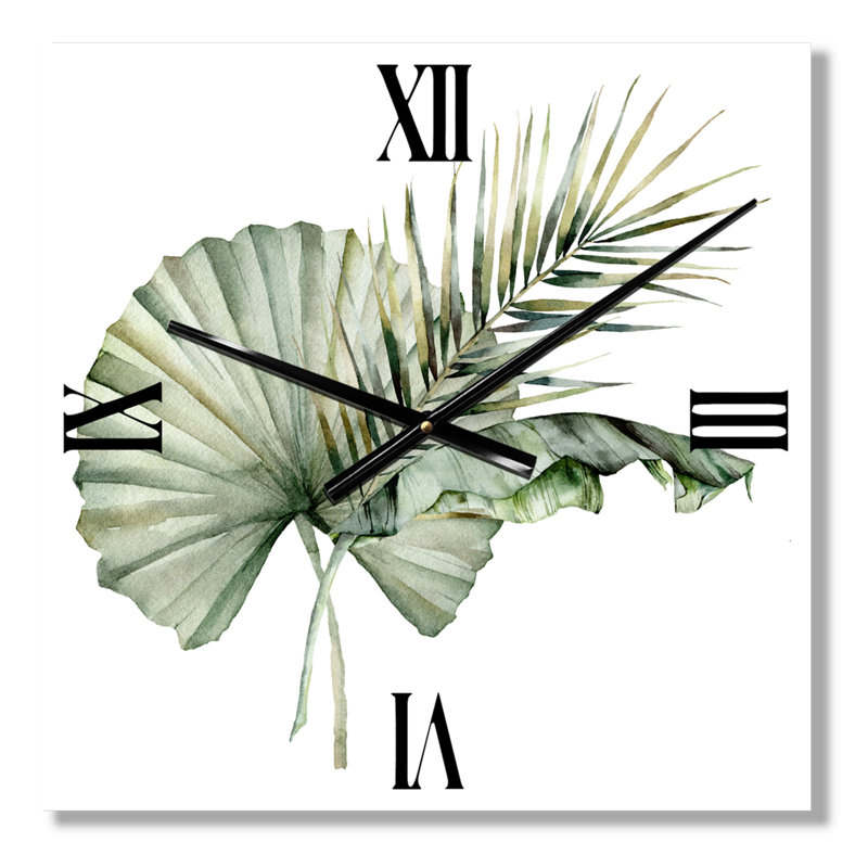 Horloge murale bouquet tropical, Grand