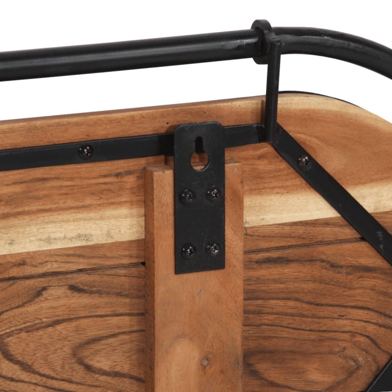 Solid Wood Wall Mounted Coat Rack, Brown