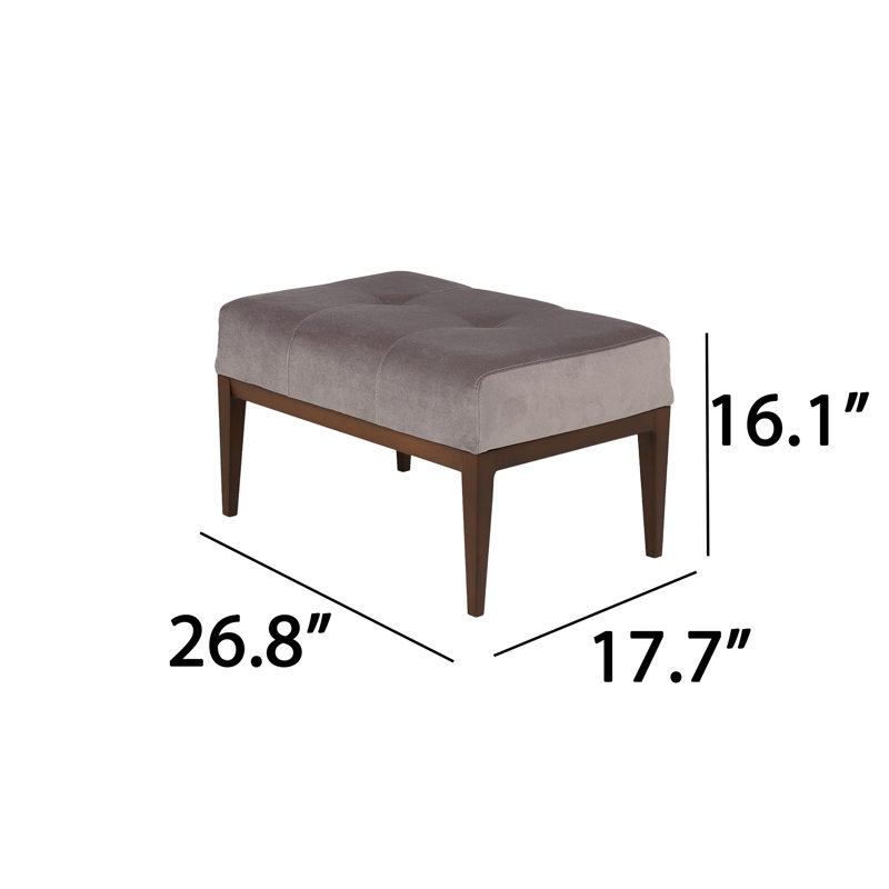 Banc rembourré en tissu Zydia