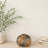 Raw Umber Vase, Ribbed