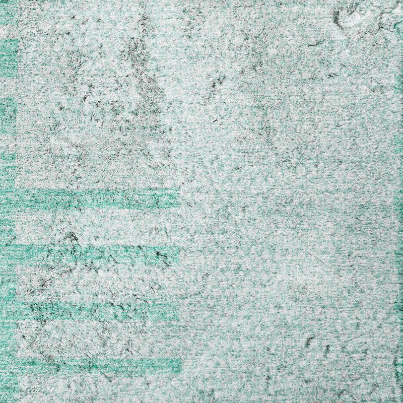 Tapis à poil long de qualité supérieure lavable à la machine Dream ADS686, Sarcelle, 5 pi x 7 pi 6 po