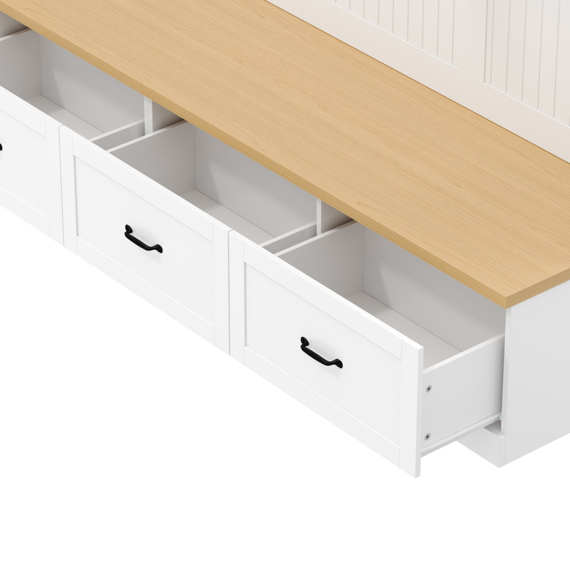 Arbre d'entrée l 98,4 po avec banc et rangement pour chaussures