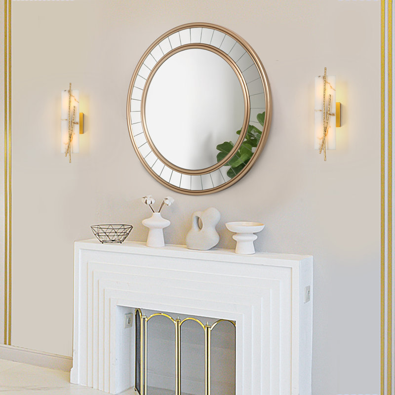 Applique murale glamour art déco avec abat-jour imitation marbre