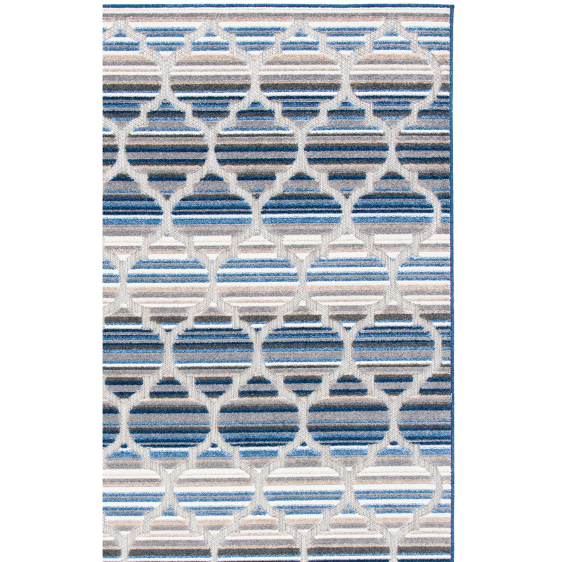 Tapis d'intérieur / extérieur à motif géométrique Longridge Performance, Carré 6 pi 7 po