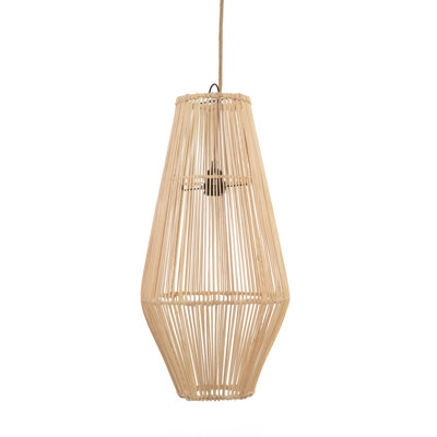 60cm H Rattan Novelty Lamp Shade ( Uno ) in Natural