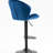 Adjustable Bar Chairs In Blue For Kitchen Pub Counter Height, 2 With Back And Footrest Height Mid-century