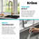 KRAUS Oletto Commercial Style Single Handle Pull Down Kitchen Faucet with QuickDock Top Mount Installation Assembly in Brushed Brass