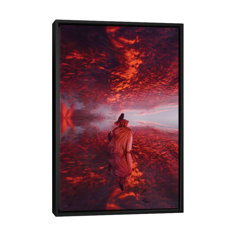 The Incredible Miroir par Hobopeeba-reproduction d’art, H 40 po x l 26 po x P 1,5 po, Toile avec cadre noir, Pas de tapis