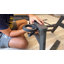 Chaises longues d'extérieur en PEHD et en polyester enduit de PVC avec accoudoirs, dossier réglable à 5 positions, roues, porte-gobelets cachés, ensemble de 2-537437049