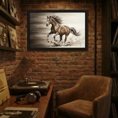 Animaux qui courent, reproduction d'art sur toile