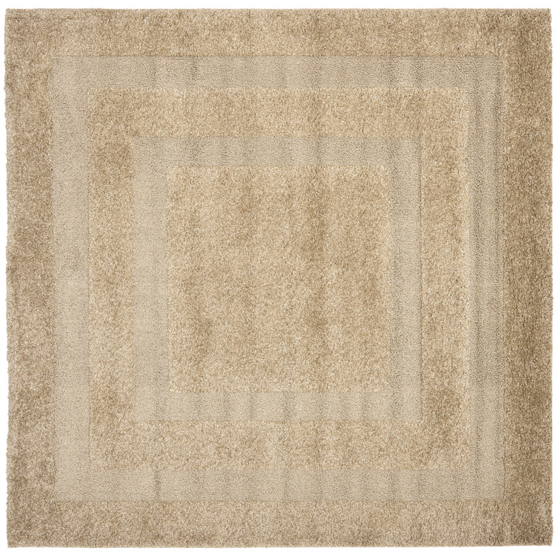 Drennen Florida Shag Performance Solid Color Rug, Square 6'7"
