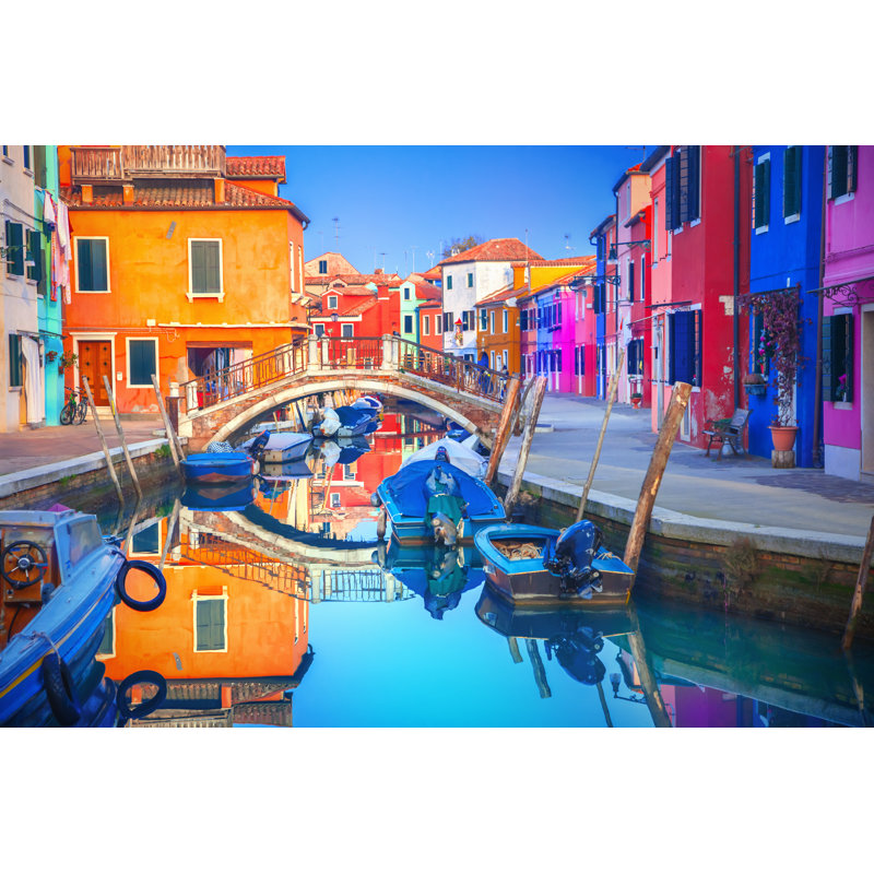 Regnier Burano, Venise, Italie sur toile par Adisa, photographie, H 8 po x l 12 po