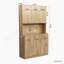 70,87 po de hauteur avec garde-robe et armoire de cuisine, avec 6 portes, 1 tablette ouverte et 1 tiroir
