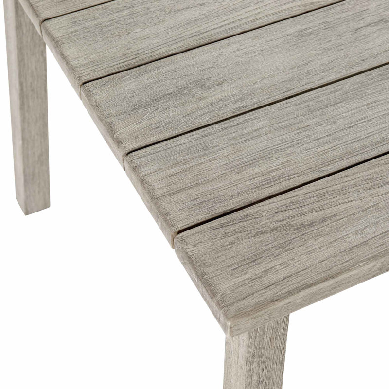 Antibes 86'' Gray Rectangular Teak Outdoor Dining Table