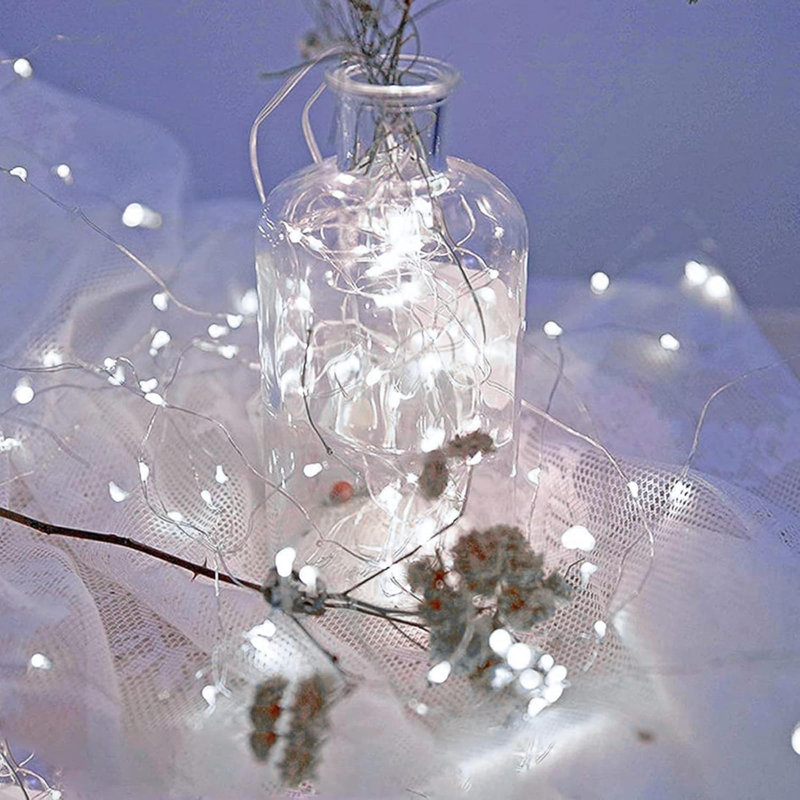6 Pack LED Fairy Lights Battery Operated With Timer,  40LED Waterproof Firefly Lights Silver Wire Mini Twinkle String Lights For Wedding Christmas Birthday Party Mason Jar Decorations