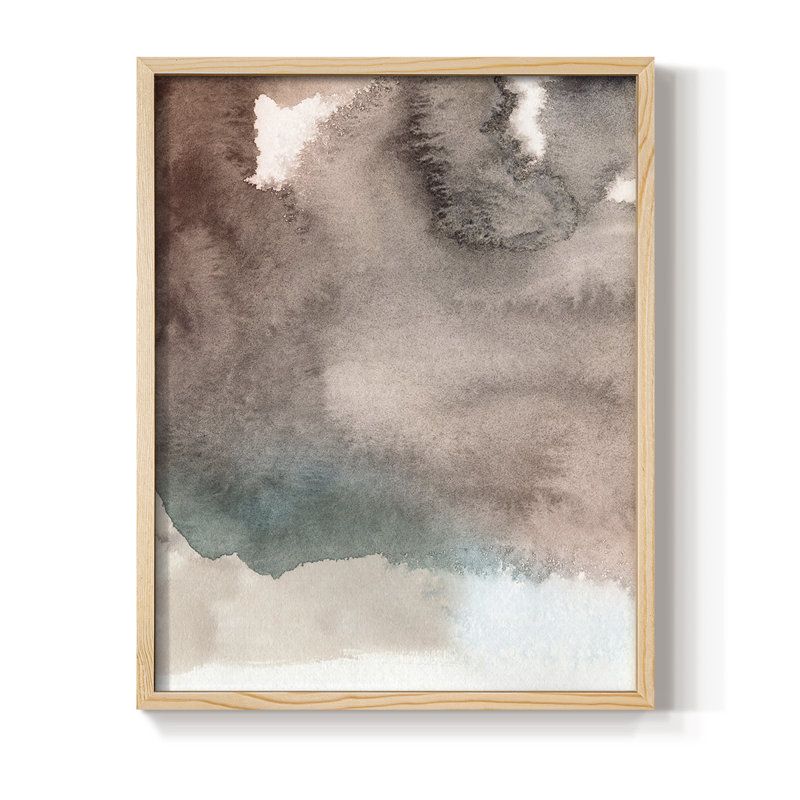 Red Ochre Abstract I Framed Print - Solid Wood, 30" H x 24" W