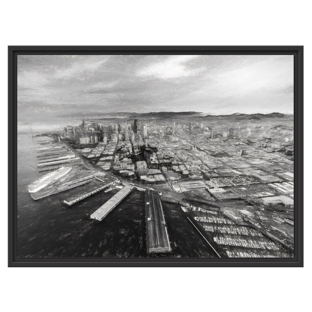 Gerahmtes Wandbild San Francisco bei Sonnenuntergang