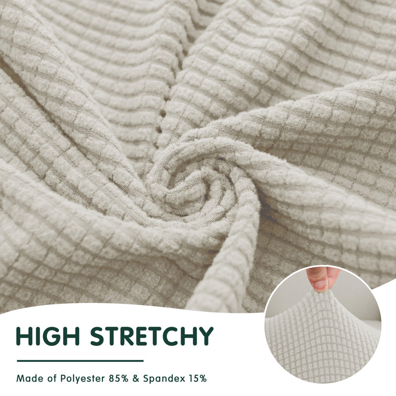 Box Cushion Slipcover, Ivory