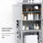 Modern Over The Toilet Storage Cabinet, Double Door Bathroom Organizer With Inner Adjustable Shelf And Open Shelf