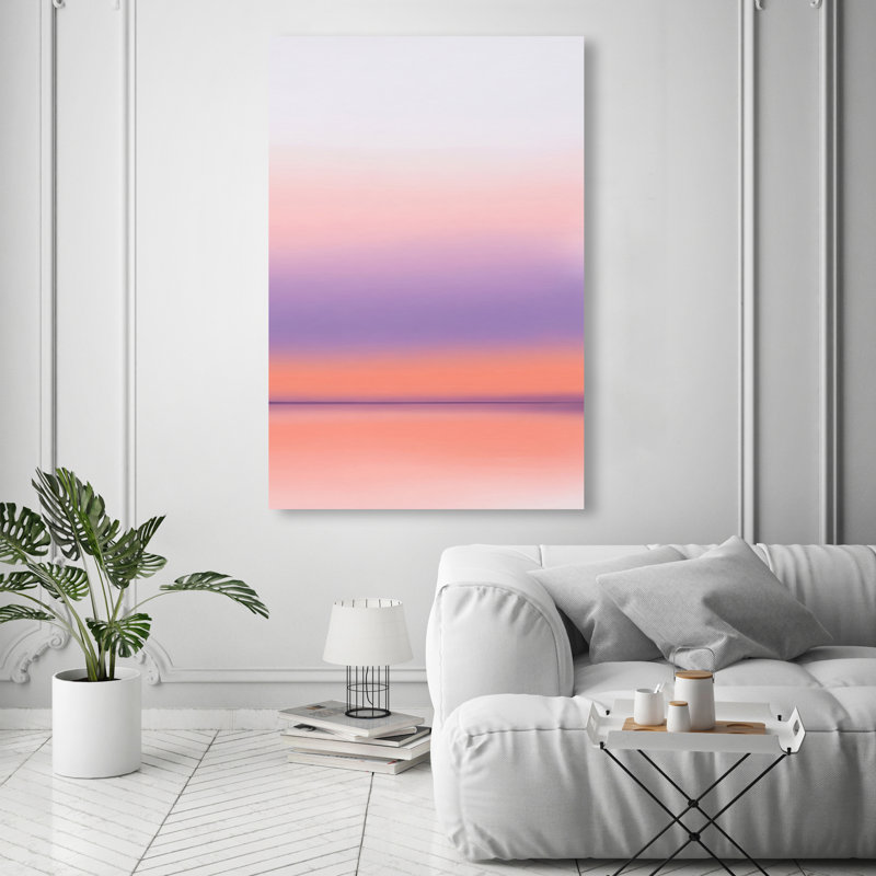 Peach Coastline Print by Oliver Gal, 15"H x 10"W, Gallery Wrapped