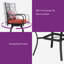 Tabouret de bar extérieur pivotant en métal avec coussin 29 po Soline-739471193