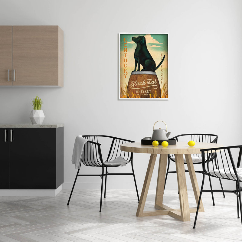 «Black Lab Whiskey VIntage Brewing» par Ryan Fowler - impression sur bois, H 30 po x l 24 po x P 1,5 po