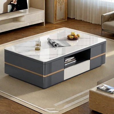 Simple high-end rock plate coffee table