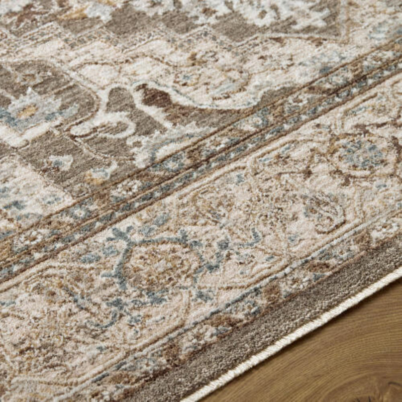 Arda Machine Woven Area Rug, Rectangle 6'7" x 9'6", Chocolate Brown