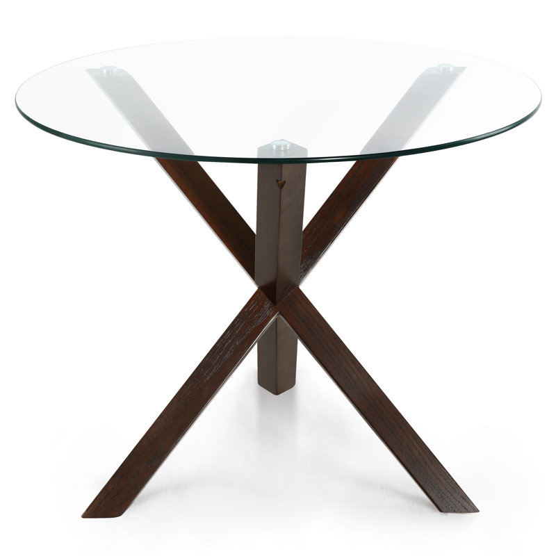 Table de salle à manger Barnett, L 37,4 po x L 37,4 po, Noyer