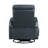 Modern Navy Blue Breathable Faux Leather Upholstered Swivel Glider Recliner Chair Living Room Furniture 1Pc Open Arm Design Plush Comfort-419866564