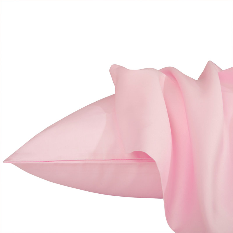 Egyptian-Quality Cotton Bed Pillowcases, 500 Thread Count Cotton Sateen Pillowcases with Envelope Closure - NTBAY, Pink