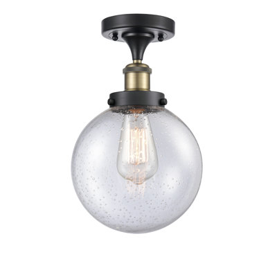 Calabasas - Black Antique Brass - Semi-Flush Mount