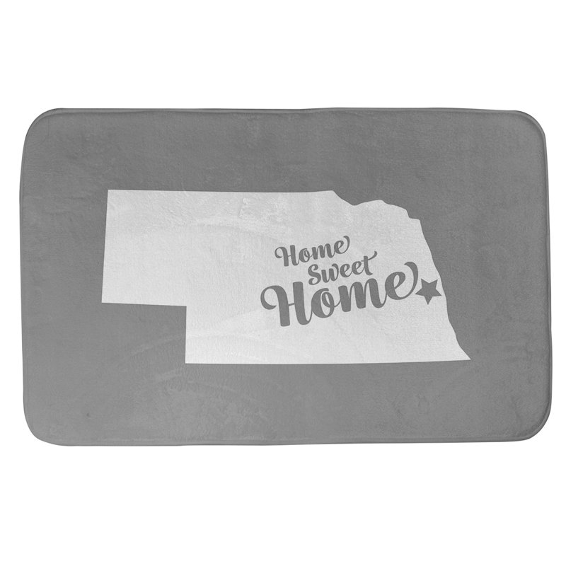Tapis pour salle de bain allentown pennsylvanie, l 17 po x L 21 po, Bleu, Omaha