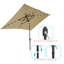 Parasol de marché rectangulaire éclairé 120 po x 78 po Dorando-243047131