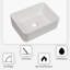 Lavabo de salle de bain vasque rectangulaire en céramique 16 po x 12 po