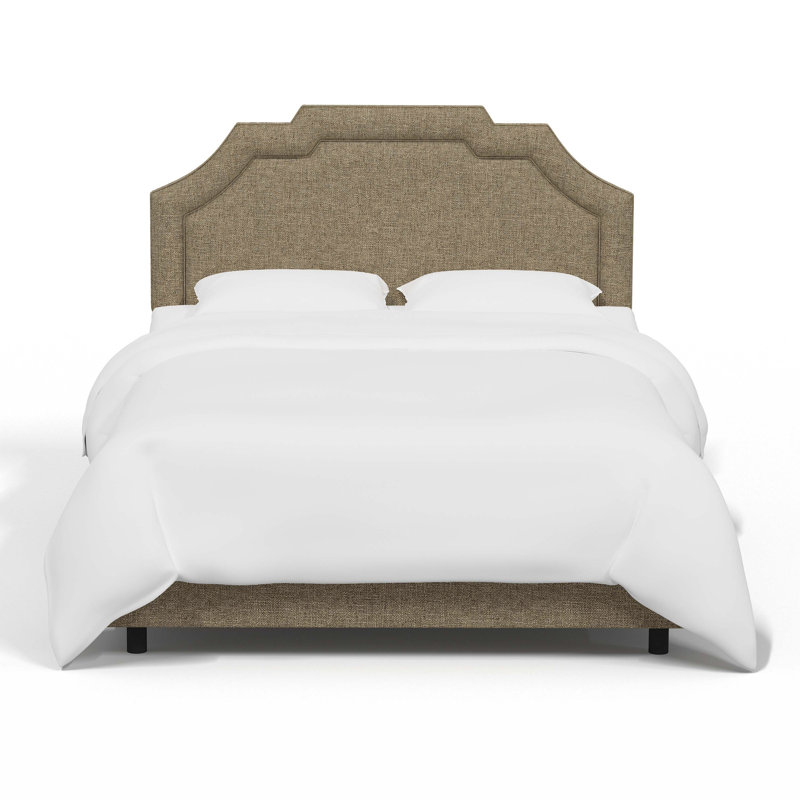 Aleanah Upholstered Standard Bed, Full, Zuma Natural Textured Linen