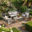 4 Pieces Rattan Garden Furniture Set - Grey