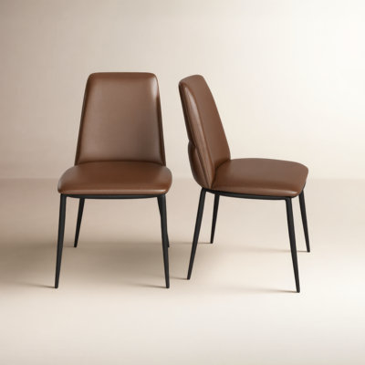 Welles Leather Upholstered Side Chair
