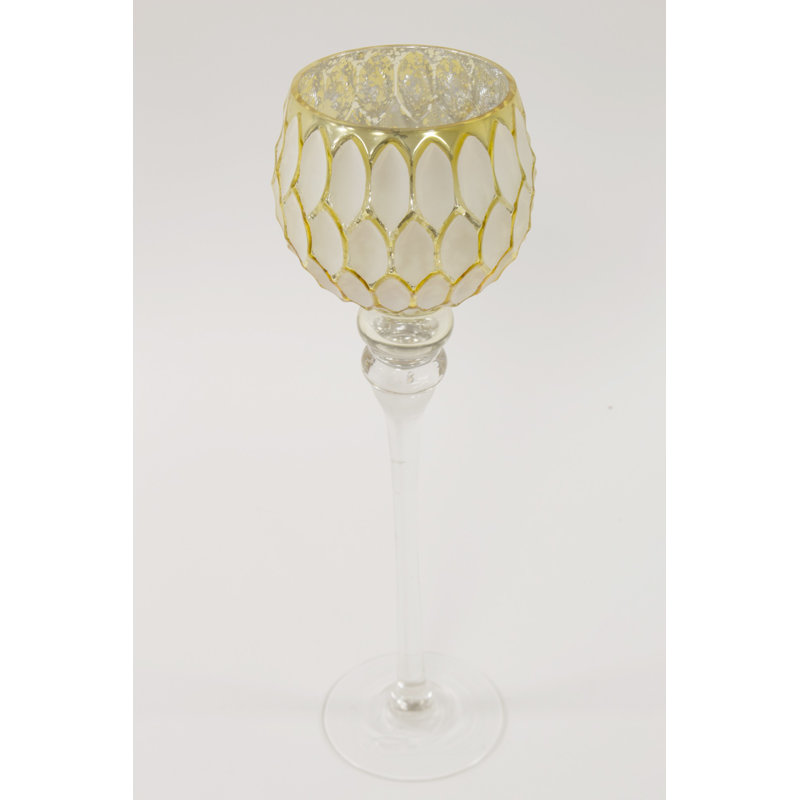 Jugtown Glass Tabletop, 40cm H x 13cm W x 13cm D, Golden/Creamy