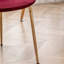 Ensemble de salle à manger contemporain 5 pièces - Table ronde blanche et 4 chaises, ensemble de sièges rembourrés en velours luxueux en bois d'hévéa-634610307