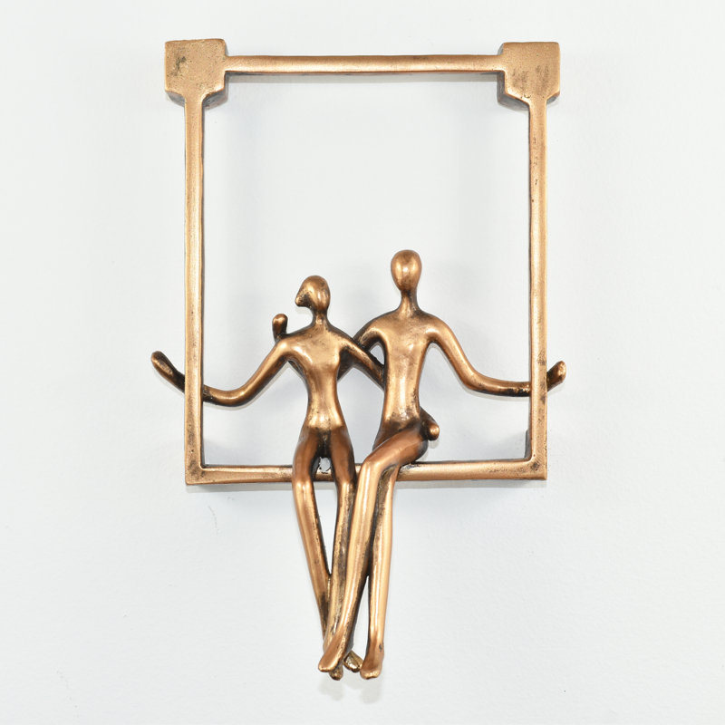 Sculpture de couple Adam et ses amis, Bronze