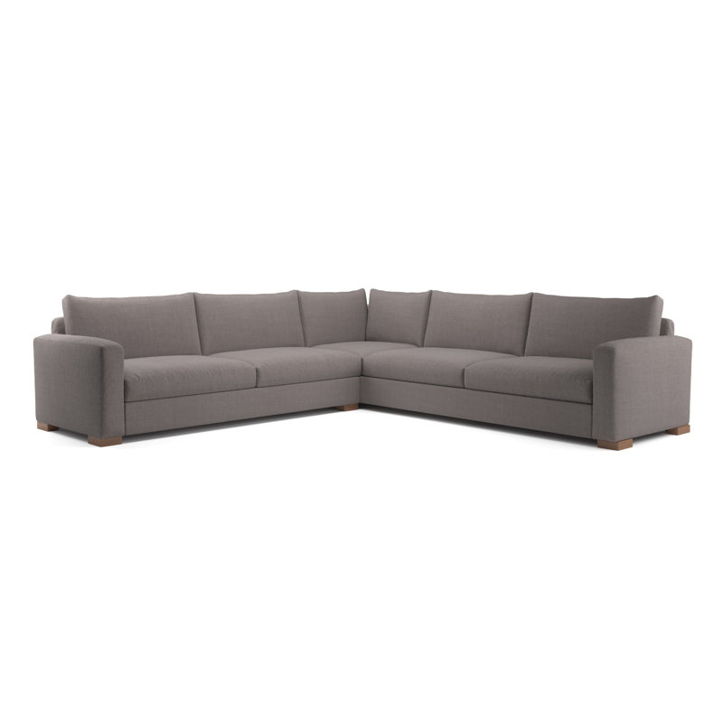 Perfect L Sectional, Nevis Graphite Polyester Blend