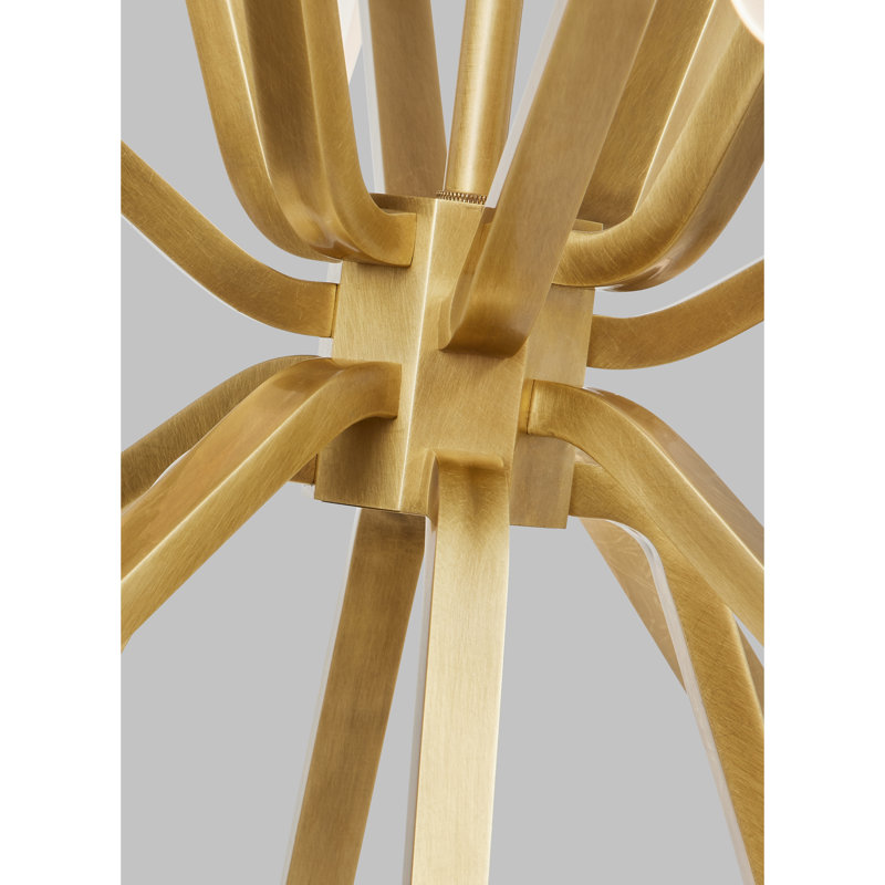 Belterra 16 - Light LED Chandelier, Natural Brass, 37.1" H x 46.3" W x 46.3" D