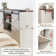 Oceant Sherell Farmhouse Bed Frame Storage Bookcase Headboard