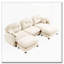 Canapé modulaire Cloud avec accoudoirs en tissu chenille, conception plissée matelassée, conception ergonomique, mousse haute densité, accoudoirs élégants, base en bois de haute qualité-76472078