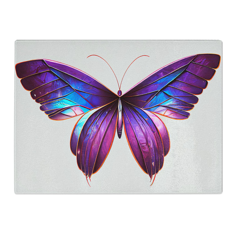 Boundless Butterfly  Glass Chopping Board