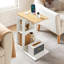 Table de bout en C avec station de charge et rangement