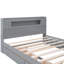 Queen Size Wood Storage Platform Bed With LED, 2 Drawers And 1 Twin Size Trundle-628721659